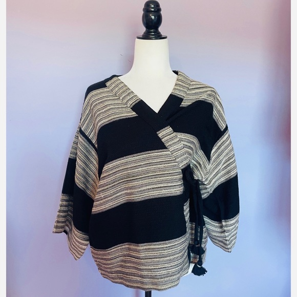 COPY - Lucky Brand striped tie Kimono - Picture 2 of 5